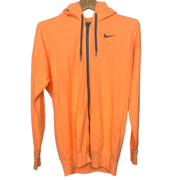 Nike Jackets & Blazers - Nike women small peach orange athletic coat jacket zip hoodie stain